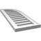Ekena Millwork Quarter Round Top Right Surface Mount PVC Gable Vent w/ 2"W x 1-1/2"P Brickmould Frame, 12"W x 32"H GVPQR12X3202SF - alternate 3